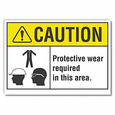 PPE Caution Rflct Label 7 in x 10 in MPN:LCU3-0113-RD_10x7