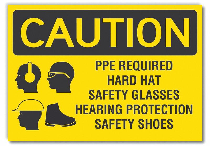 Caution Sign 7inx10in Non-PVC Polymer MPN:LCU3-0188-ED_10x7