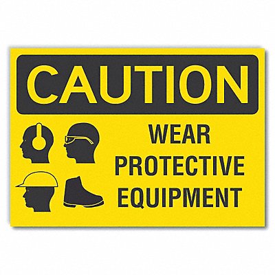 Ppe Caution Rflctv Label 7inx10in MPN:LCU3-0189-RD_10x7