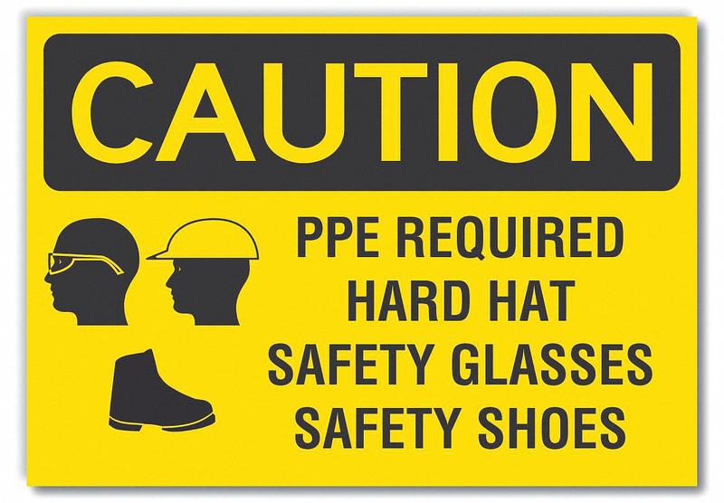 Caution Sign 7inx10in Non-PVC Polymer MPN:LCU3-0191-ED_10x7