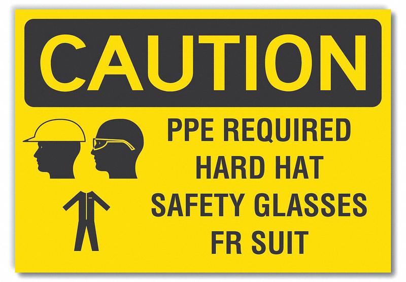 Caution Sign 7in x 10in Non-PVC Polymer MPN:LCU3-0193-ED_10x7