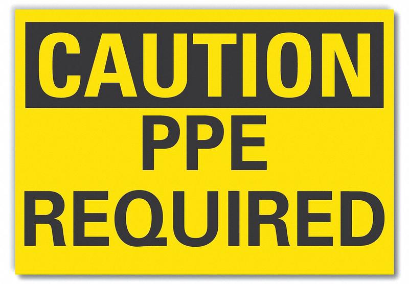 Caution Sign 7inx10in Non-PVC Polymer MPN:LCU3-0217-ED_10x7