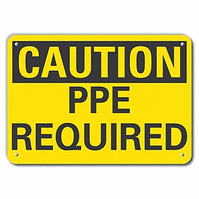 Caution Sign 7 in x 10 in Aluminum MPN:LCU3-0217-RA_10x7