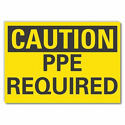 Ppe Caution Rflctv Label 7inx10in MPN:LCU3-0217-RD_10x7