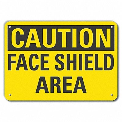 Rflct Face Mask Caution Sign 10x14in MPN:LCU3-0243-RA_14x10