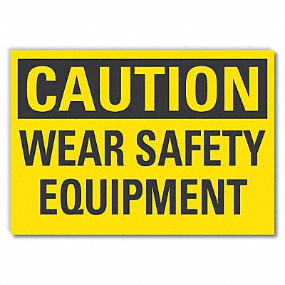 PPE Caution Rflct Label 7 in x 10 in MPN:LCU3-0277-RD_10x7