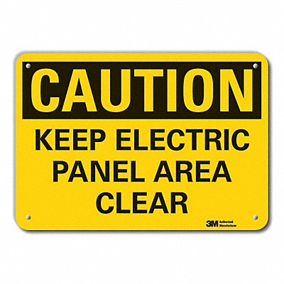 Rflct Elec Panel Caut Sign 10x14in Alum MPN:LCU3-0324-RA_14x10