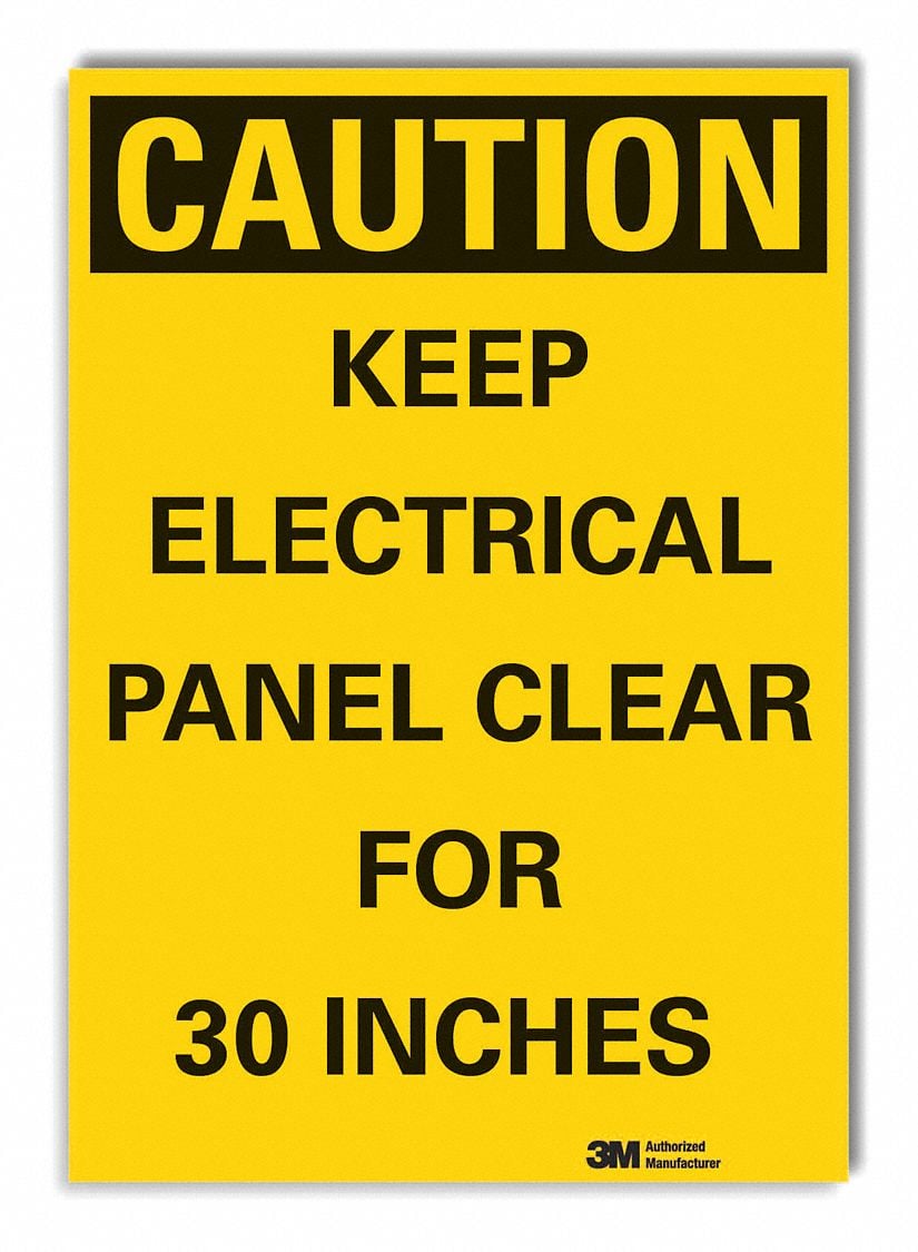 Caution Sign 14inx10in Non-PVC Polymer MPN:LCU3-0386-ED_10x14