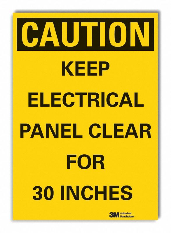 Caution Sign 10inx7in Non-PVC Polymer MPN:LCU3-0386-ED_7x10