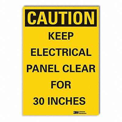 Elec Panel Caution Rflct Lbl 10x14in MPN:LCU3-0386-RD_14x10