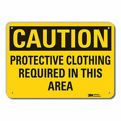 Rflct PPE Caution Sign 10x14in Alum MPN:LCU3-0387-RA_14x10