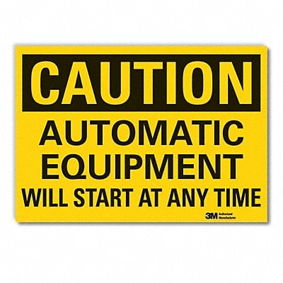 Auto Equipment Caution Rflctv Lbl 7x10in MPN:LCU3-0389-RD_10x7