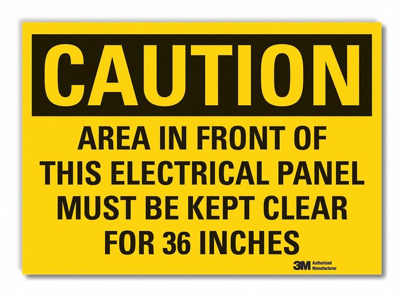 Caution Sign 7inx10in Non-PVC Polymer MPN:LCU3-0466-ED_10x7