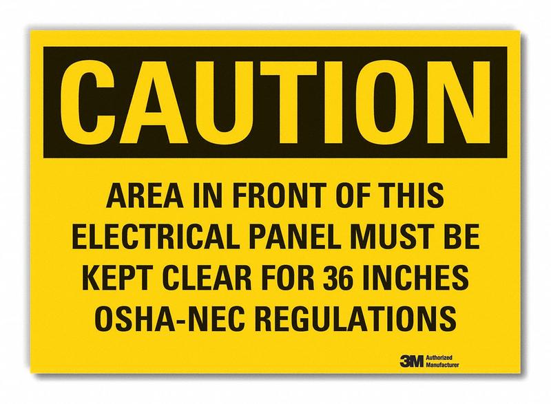 Caution Sign 7inx10in Non-PVC Polymer MPN:LCU3-0482-ED_10x7