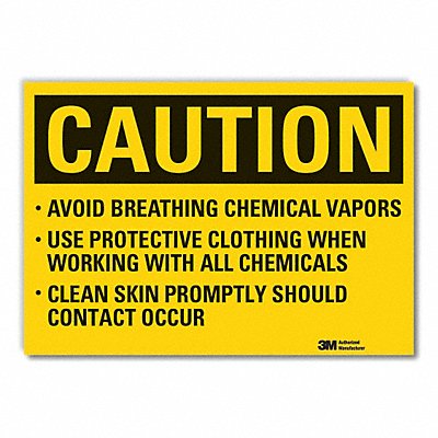 PPE Caution Rflct Label 10 in x 14 in MPN:LCU3-0490-RD_14x10