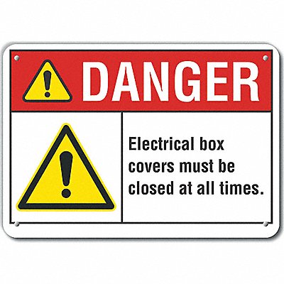 Elec Panel Danger Sign 10x14in Plastic MPN:LCU4-0071-NP_14X10