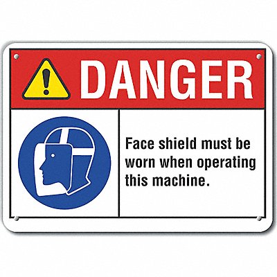 Danger Sign 7 in x 10 in Aluminum MPN:LCU4-0093-NA_10X7