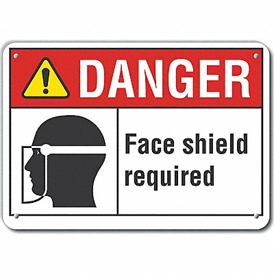 Danger Sign 7 in x 10 in Aluminum MPN:LCU4-0180-NA_10X7