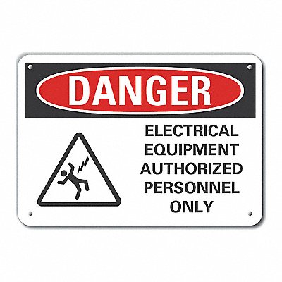 Alum Elect Equipment Danger Sign 7x10in MPN:LCU4-0227-NA_10X7