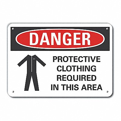 Alum PPE Danger Sign 7x10in Alum MPN:LCU4-0285-NA_10X7