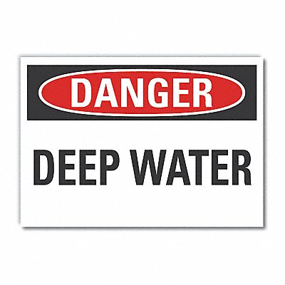 Water Sfty Danger Rflct Label 10inx14in MPN:LCU4-0335-RD_14X10