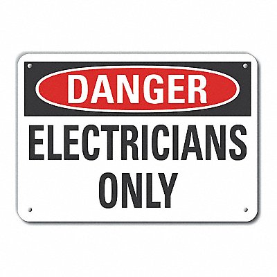 Alum Elect Equipment Danger Sign 7x10in MPN:LCU4-0393-NA_10X7