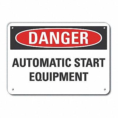 Auto Equipment Danger Sign 7x10in Plastc MPN:LCU4-0485-NP_10X7