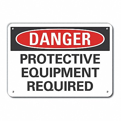 Alum PPE Danger Sign 7x10in Alum MPN:LCU4-0504-NA_10X7