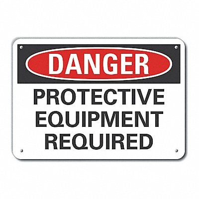 Ppe Danger Sign 10inx14in Aluminum MPN:LCU4-0504-NA_14X10