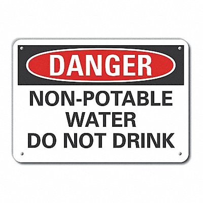 Potable Water Danger Sign 10x14in Plstc MPN:LCU4-0513-NP_14X10