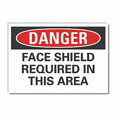 Face Mask Danger Lbl 7inx10in Polyester MPN:LCU4-0528-ND_10X7