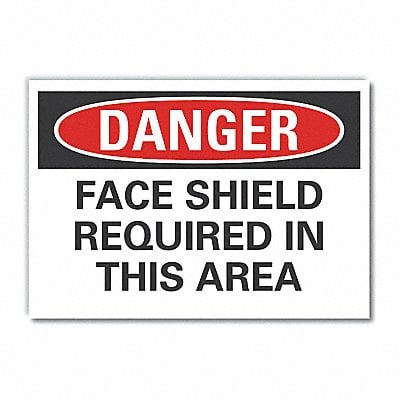 Face Mask Danger Lbl 10x14in Polyester MPN:LCU4-0528-ND_14X10