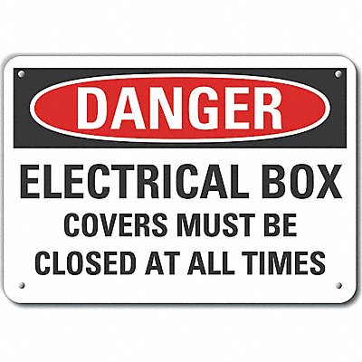 Elec Panel Danger Sign 7x10in Plastic MPN:LCU4-0642-NP_10X7