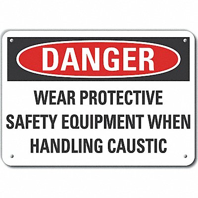 Alum PPE Danger Sign 7x10in Alum MPN:LCU4-0660-NA_10X7