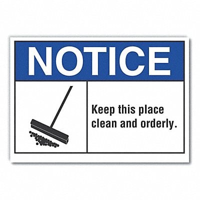 Cleaning Notice Rflct Label 7inx10in MPN:LCU5-0022-RD_10X7