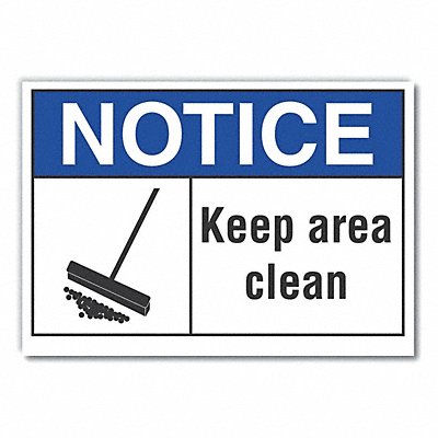 Cleaning Notice Reflective Label 7x10in MPN:LCU5-0023-RD_10X7