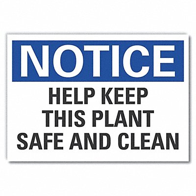 Cleaning Notice Reflective Label 7x10in MPN:LCU5-0173-RD_10X7