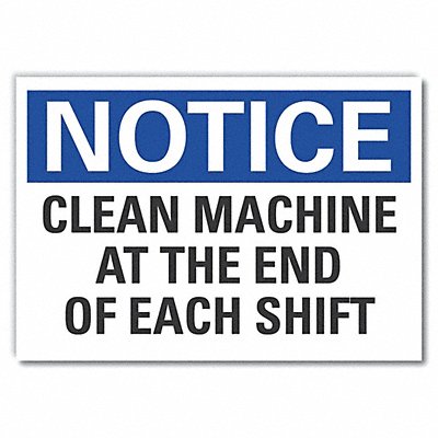 Cleaning Notice Rflct Label 7inx10in MPN:LCU5-0188-RD_10X7