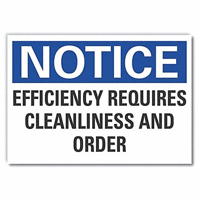 Cleaning Notice Lbl 10inx14in Polyester MPN:LCU5-0198-ND_14X10