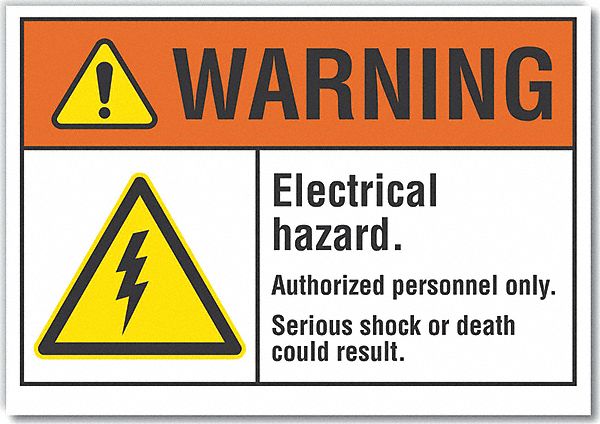 Warning Sign 7inx10in Non-PVC Polymer MPN:LCU6-0003-ED_10x7