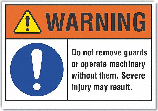 Warning Sign 7inx10in Non-PVC Polymer MPN:LCU6-0006-ED_10x7