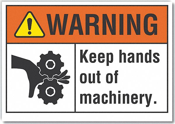 Warning Sign 7inx10in Non-PVC Polymer MPN:LCU6-0024-ED_10x7