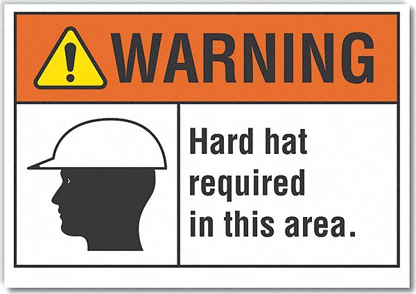 Warning Sign 7inx10in Non-PVC Polymer MPN:LCU6-0034-ED_10x7