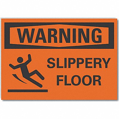 Slippery Floor Warn Lbl 10x14in Polyest MPN:LCU6-0054-ND_14X10