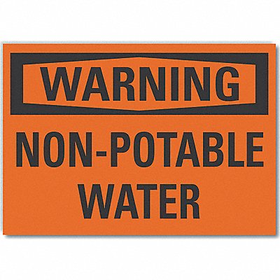 Potable Water Warn Rflct Label 5inx7in MPN:LCU6-0092-RD_7X5