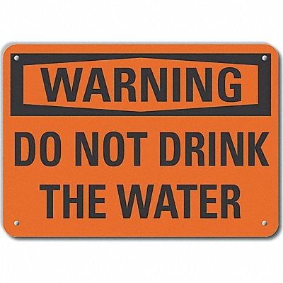 Alum Potable Water Warning Sign 7x10in MPN:LCU6-0098-NA_10X7