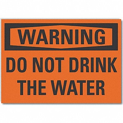 Potable Water Warn Rflct Label 7inx10in MPN:LCU6-0098-RD_10X7