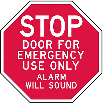 Rflctv Door Instruction Stop Sign 6x6in MPN:ST-017-6HA