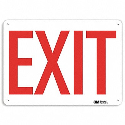 Exit Sign 7 in x 10 in Aluminum MPN:U1-1008-RA_10X7