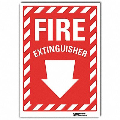 Fire Extinguisher Sign 14x10in Rflctive MPN:U1-1010-RD_10X14